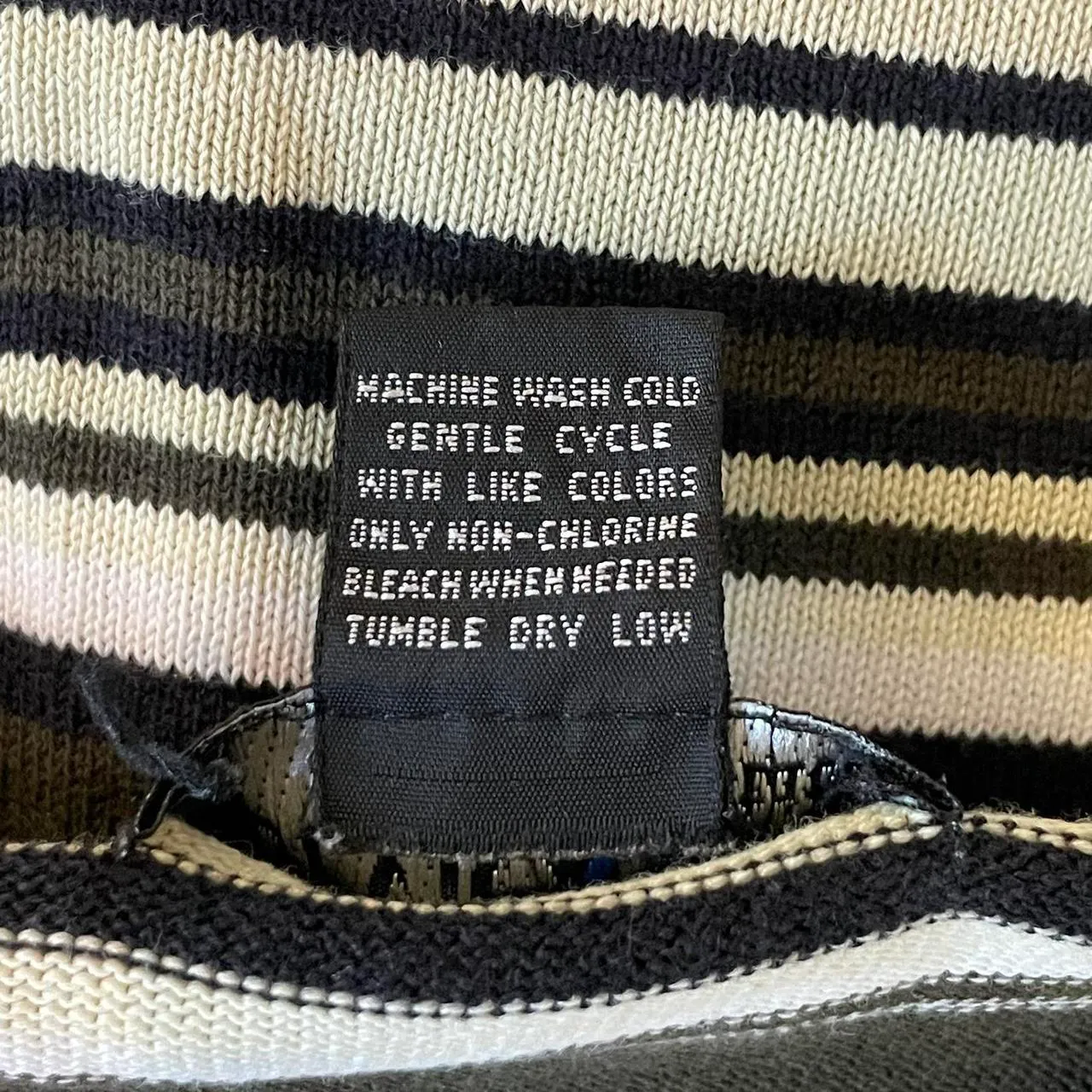 Style & Co Green Striped Longsleeve Shirt - Image 5