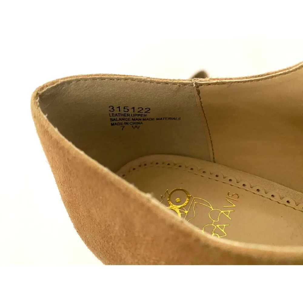 Anthropologie Rara Avis Suede Tan Heel Rockabilly Strappy Twee Mary Janes 7W Brown Size 10 - Image 10