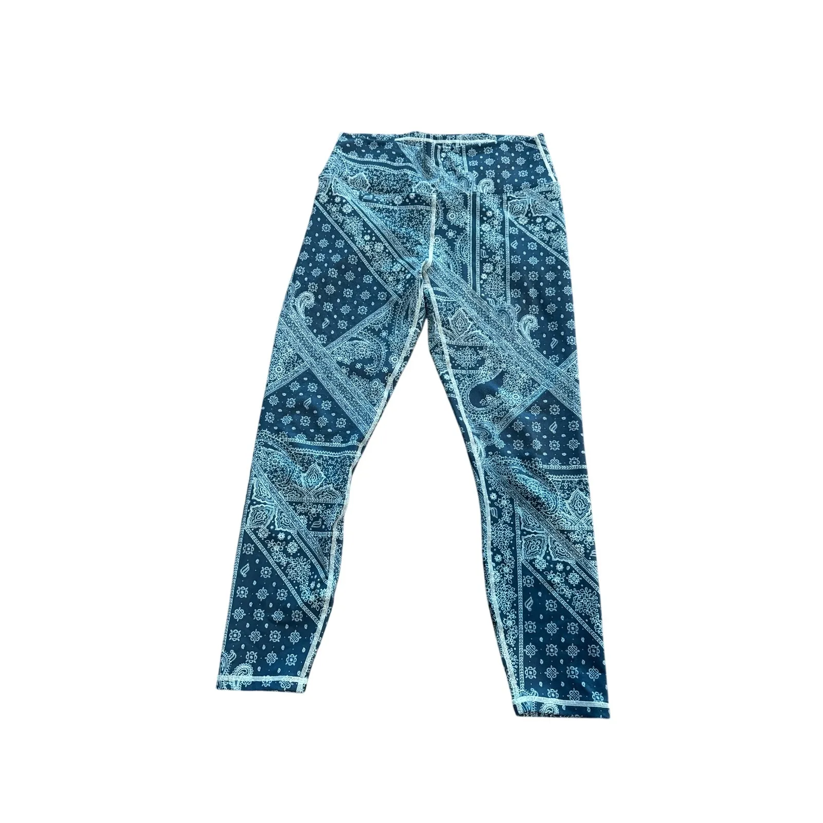 Fabletics Boost PowerHold® High-Waisted 7/8 Leggings Women's Medium Blue - Image 4