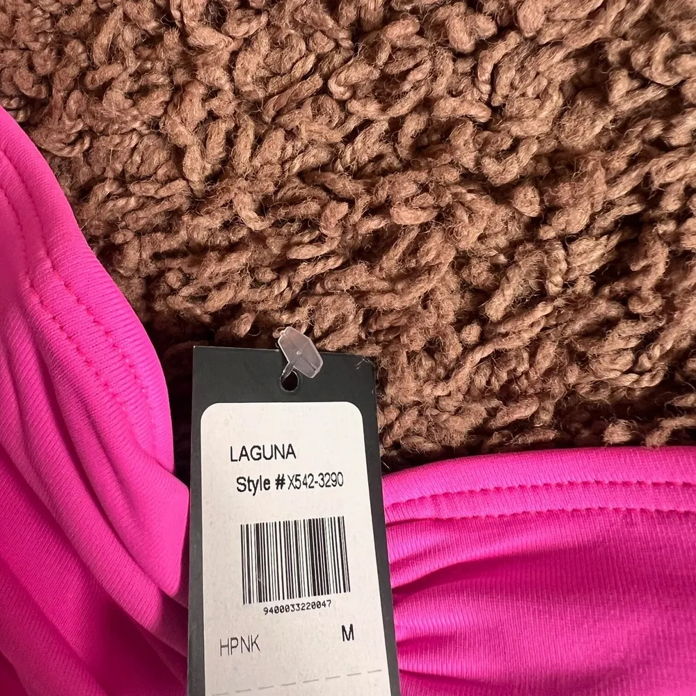 Fredericks of Hollywood Laguna One Shoulder Two Piece Bikini Hot Medium Pink NWT - Image 6