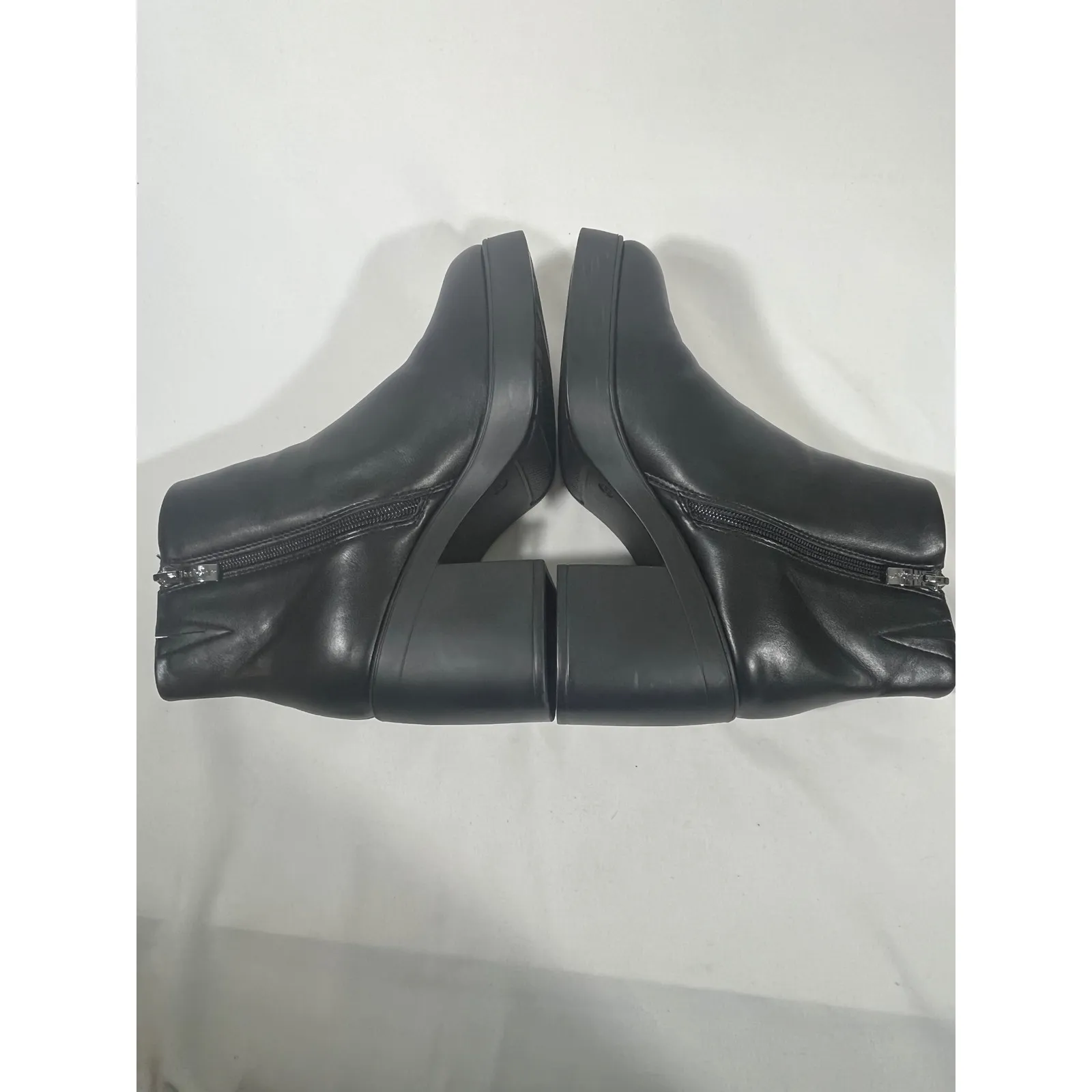 Melody Women's Black Square Toe Platform Ankle Boots Goth Y2K Chunky Heel Sz 8 - Image 10