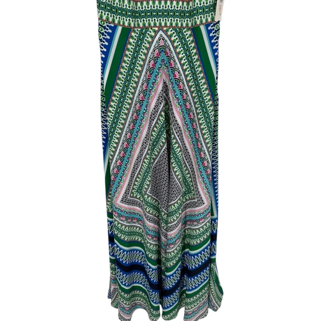 NWT Eliza J Scarf Print Chiffon Maxi Dress Size 2 Vacation Feminine Colorful - Image 11