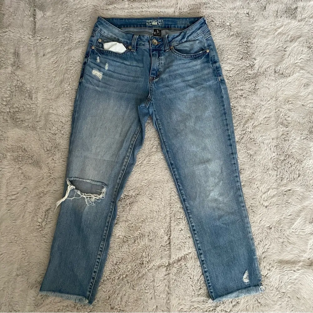 REWASH  Light Blue Denim Ripped Jeans size 5 - Image 2