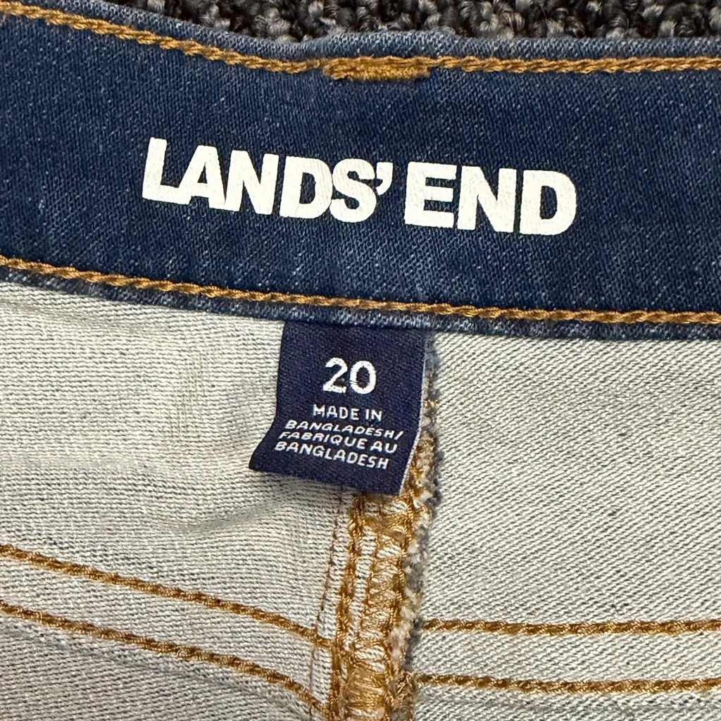 Lands End High Rise Straight Jeans Size 20 Blue Denim Womens Casual Pants - Image 3