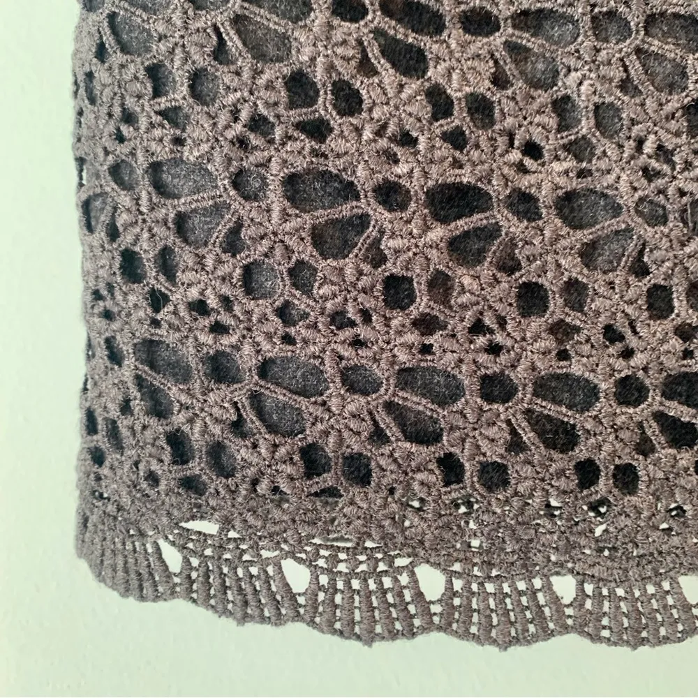 Vintage Talbots Collection Petites Wool Blend Career Crochet Skirt 10P 10 Korea - Image 3