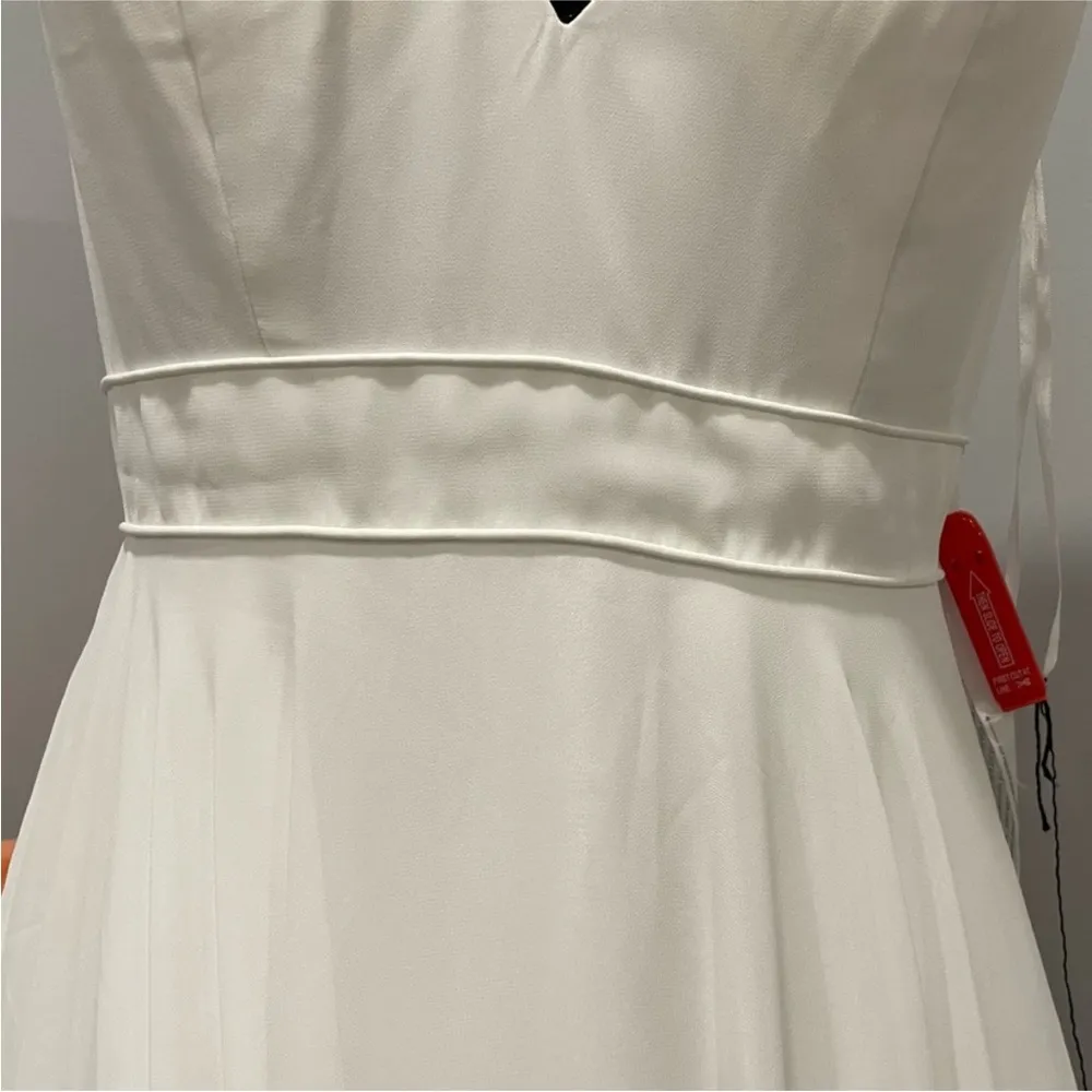 Mac Duggal 55272 White Ball Gown Size 8 FLAW - Image 7