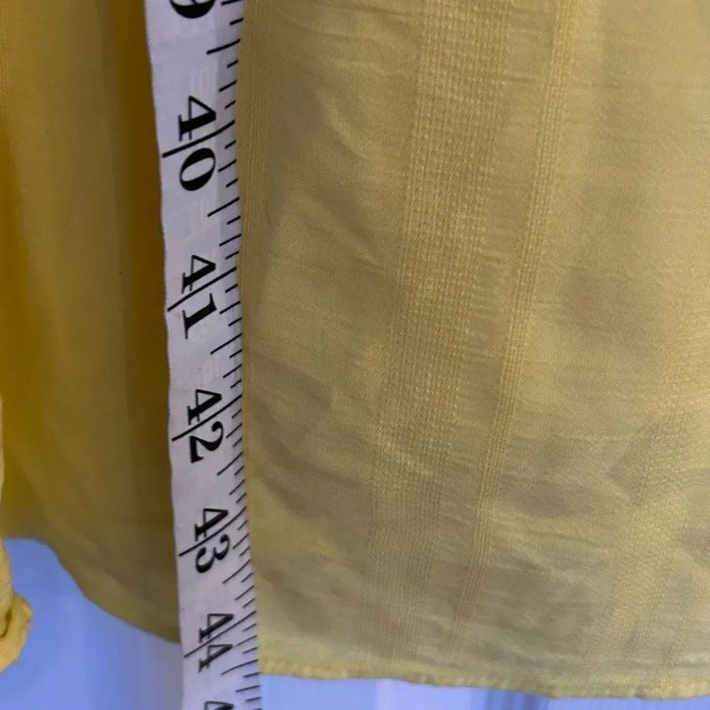 Charli Yellow Viscose Cinched Waist Sleeveless MIDI Dress Size 4 - Image 6