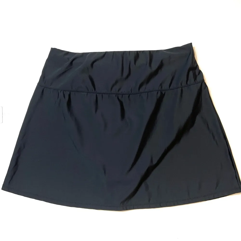 Miraclesuit Black Fit & Flair Zip Pocket Swim Bikini Bottom Skirt Sz 16 … - Image 4