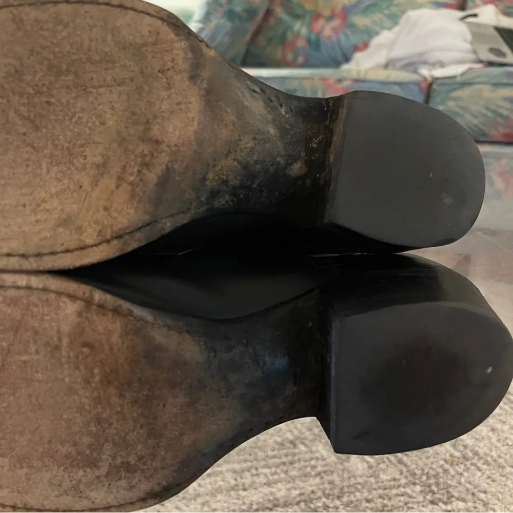 Black Leather Cowboy Boots Size 9 - Image 7