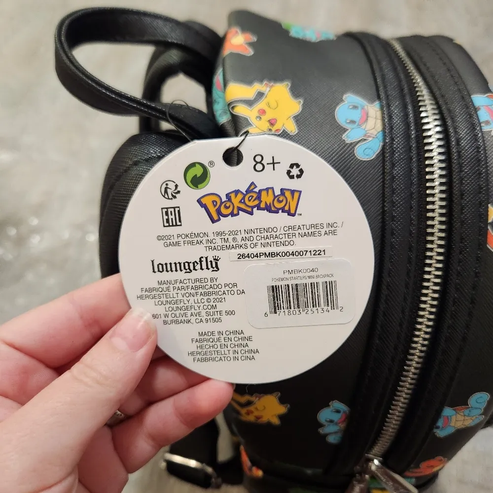 NWT Disney Pokemon Starters Loungefly Mini Backpack - Image 4