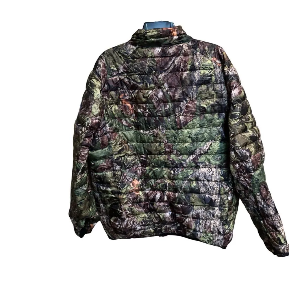 Duck Down Reversible Camo/ Orange Jacket American‎ Outdoorsman Size XL Green - Image 2