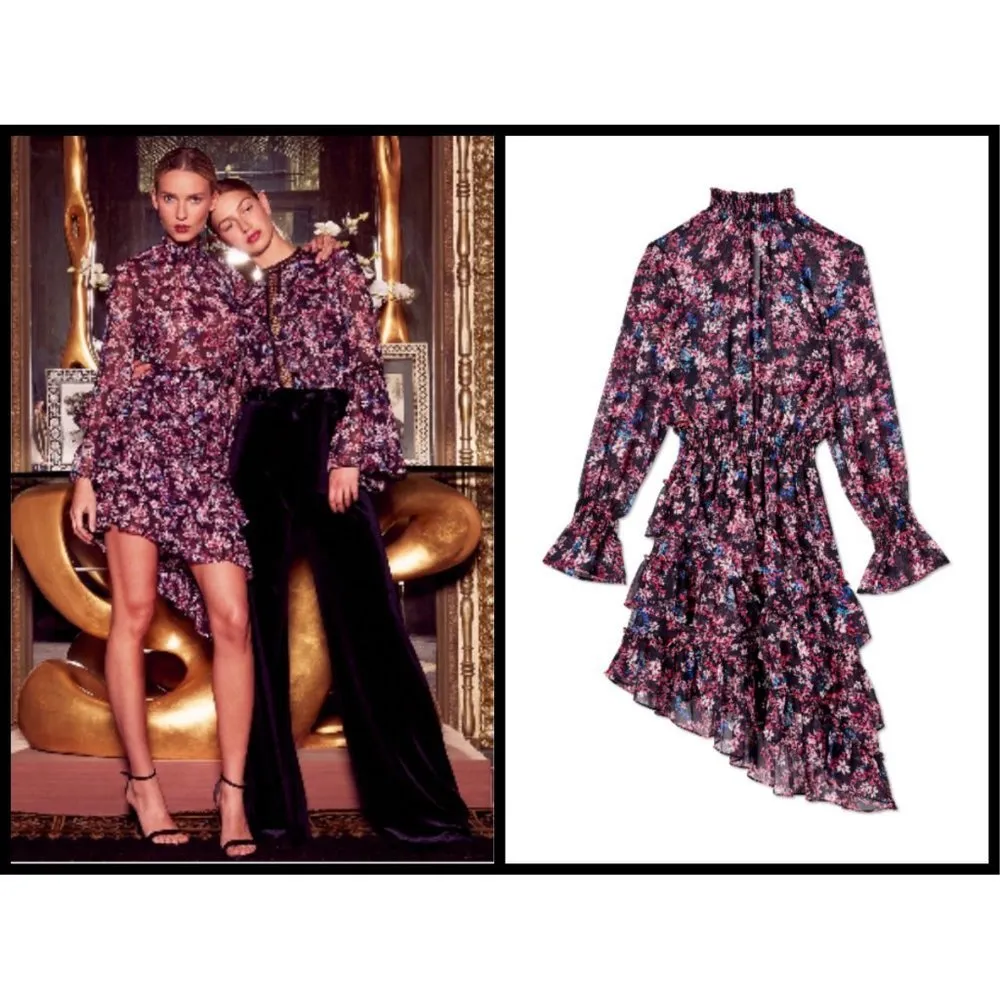 💕MISA LOS ANGELES x REVOLVE💕 Savanna Asymmetrical Long Sleeve Mini Dress S NWT - Image 8