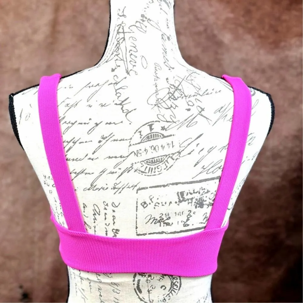 Knot Twist Andie Swim The Portofino Bikini Top Neon Pink size XS - Image 9