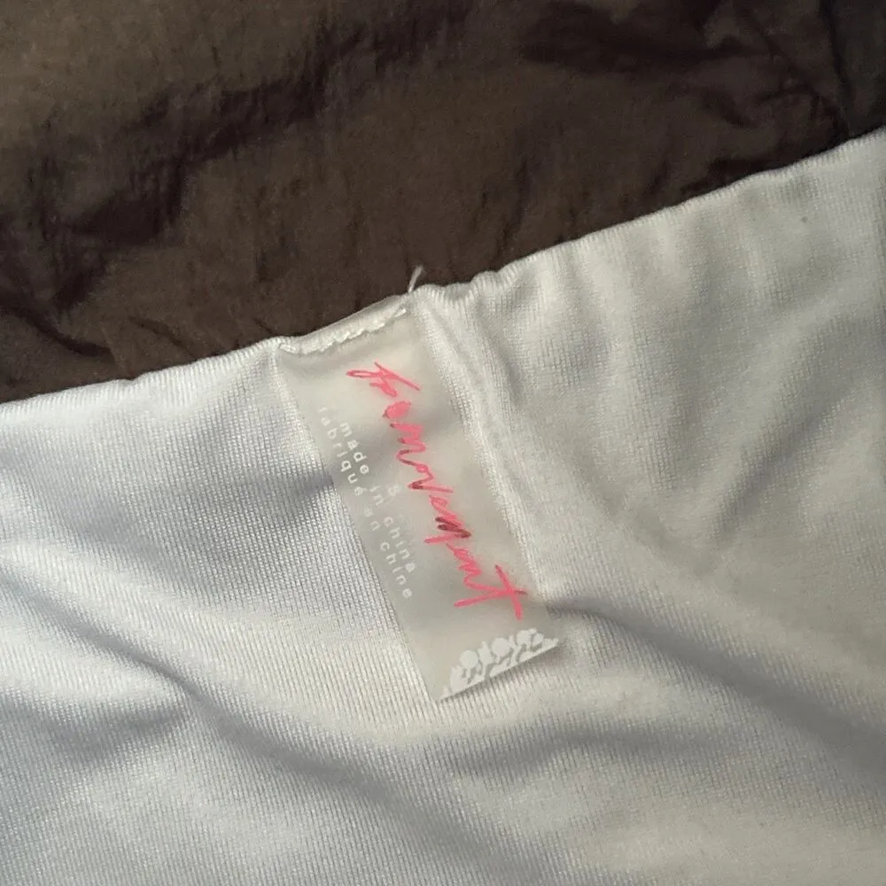 Free People FP Movement Shorts Womens Small Brown The Way Home Embroidered - Image 4