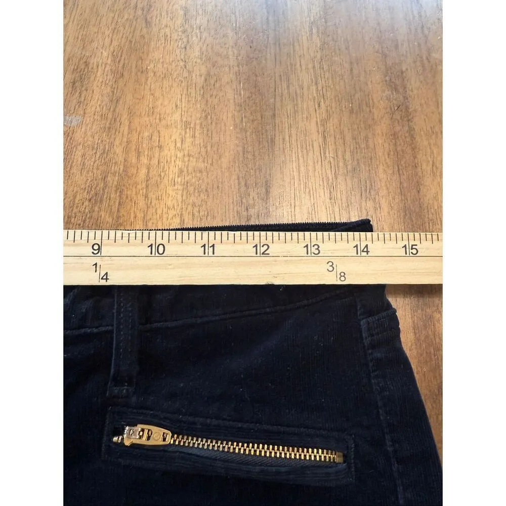 Adriano Goldschmied Pants Womens 28R Black Cords Moto Stevie Ankle Slim Straight - Image 5