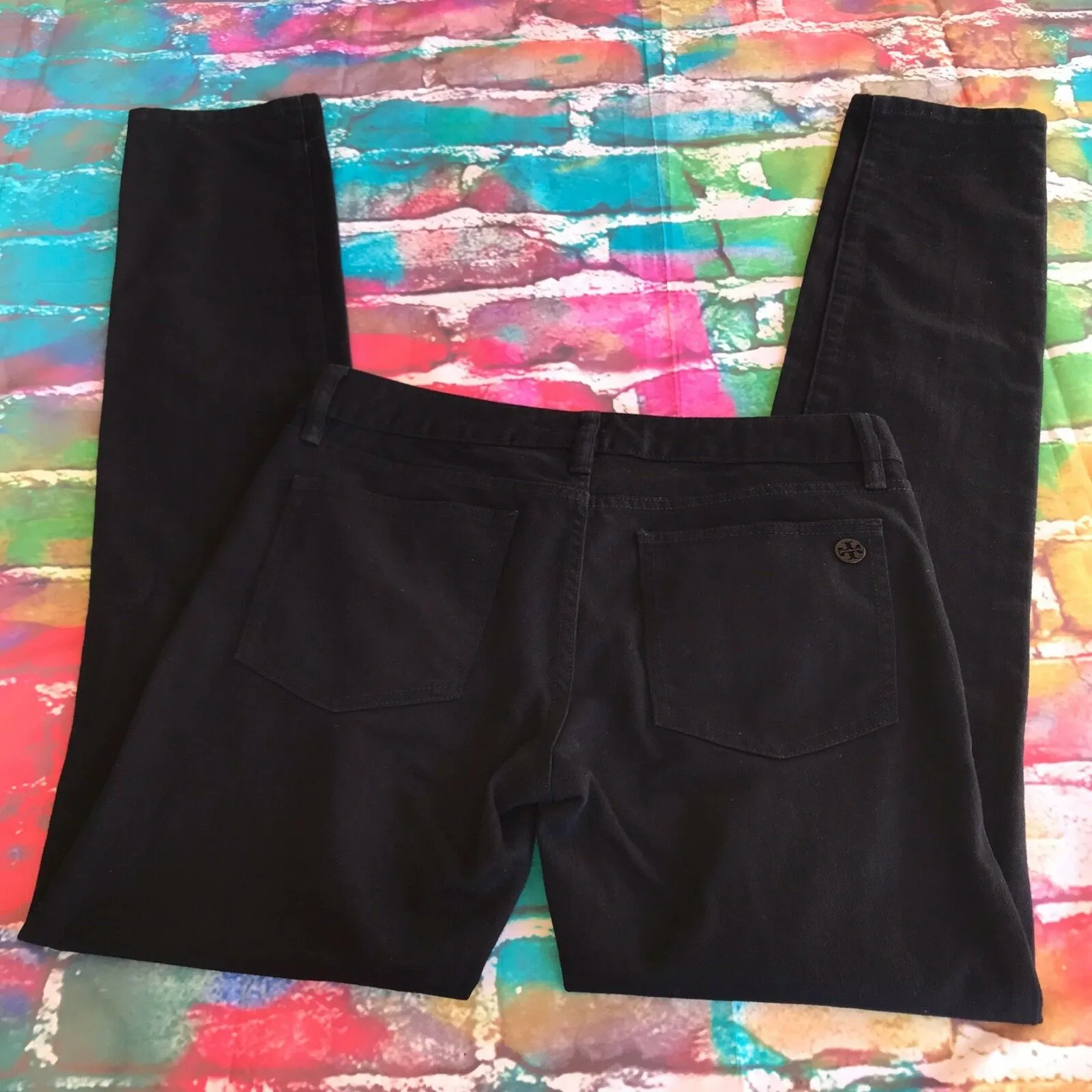 Tory Burch Womens Jeans Size 28 Super Skinny Black Stretchy Cotton‎ Blend - Image 7