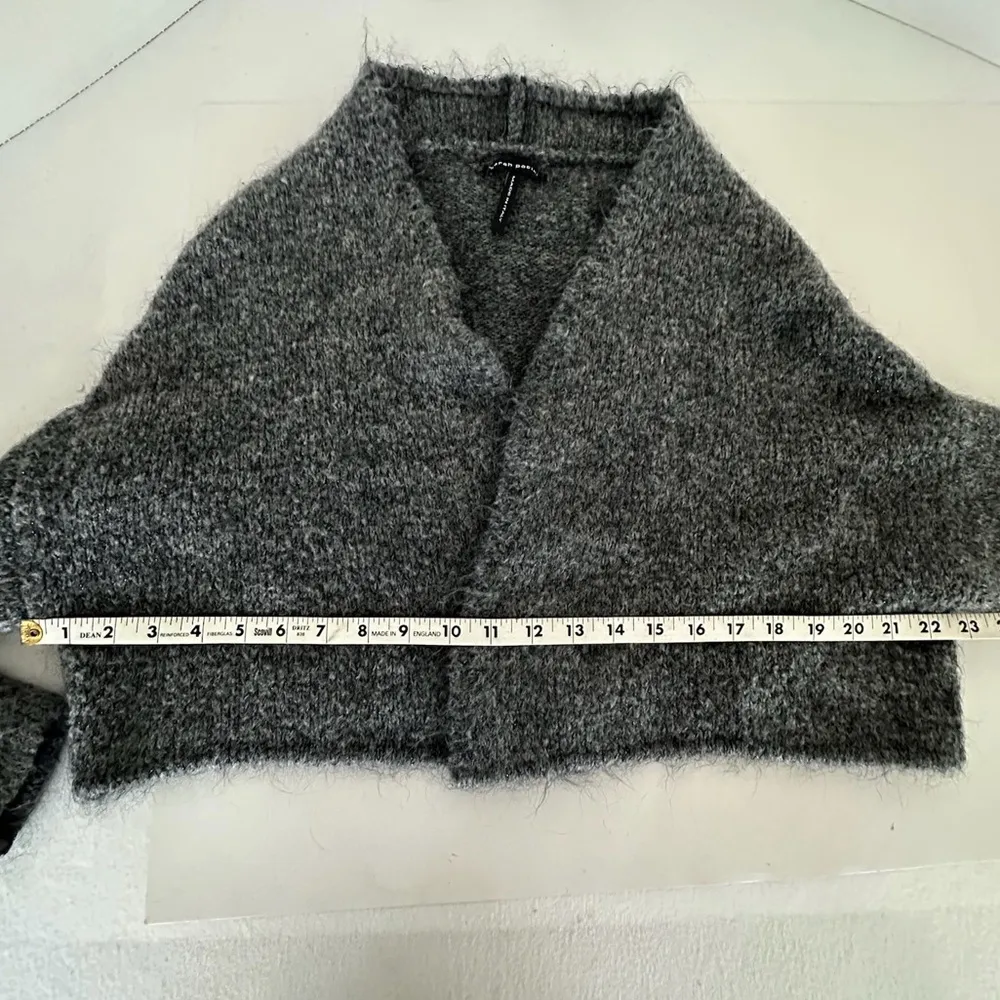 Italy Rare Mohair Blend Metallic Knit Cropped Cardigan One Size - Image 10