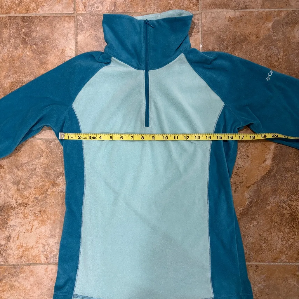 Columbia Sportswear Teal Blue Thermal Quarterzip Sweater - Image 4