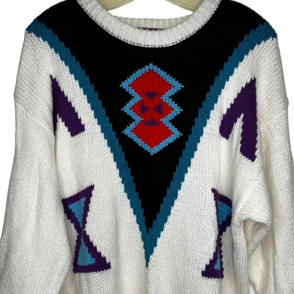 Vintage Cameras Rose Sweater‎ Black Size L - Image 2