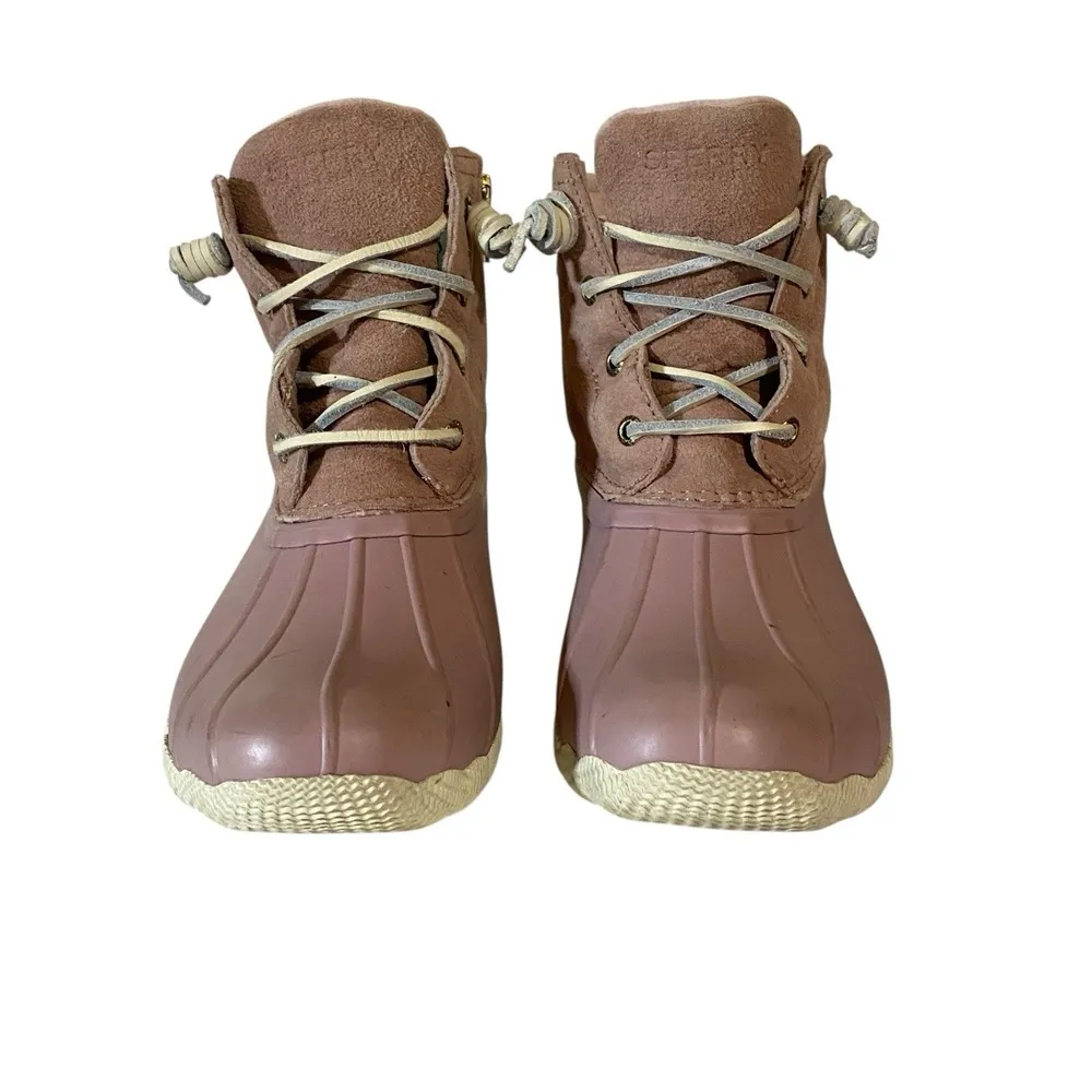 Sperry Top Sider Women's 8 Saltwater Rubber Duck Boots Pink/Blush Garden Shoes - Image 3