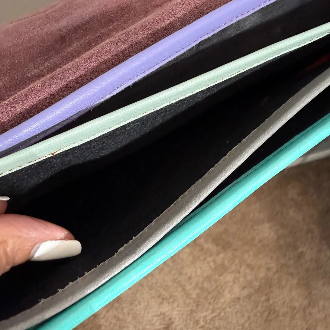 Pink Zebra Leather Crossbody Purse - Image 4