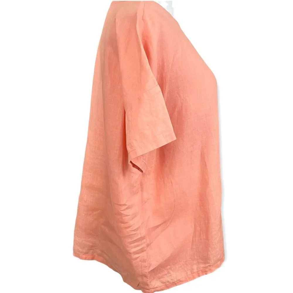 Eileen Fisher Organic Linen Handkerchief Oversized Boxy Top Organic Linen xs - Image 3