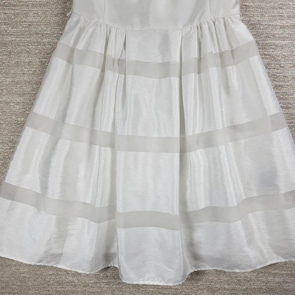 Taylor Darling Dress Womens 6 White Windowpane A - Image 10