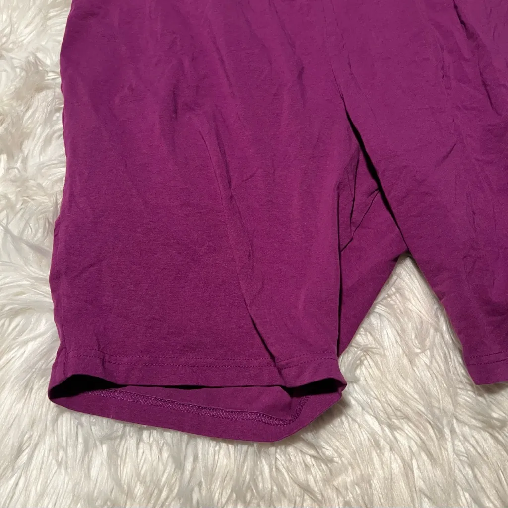 Woman Within Stretch Cotton Bike Short Plum Purple 2X 26-28 - Image 6