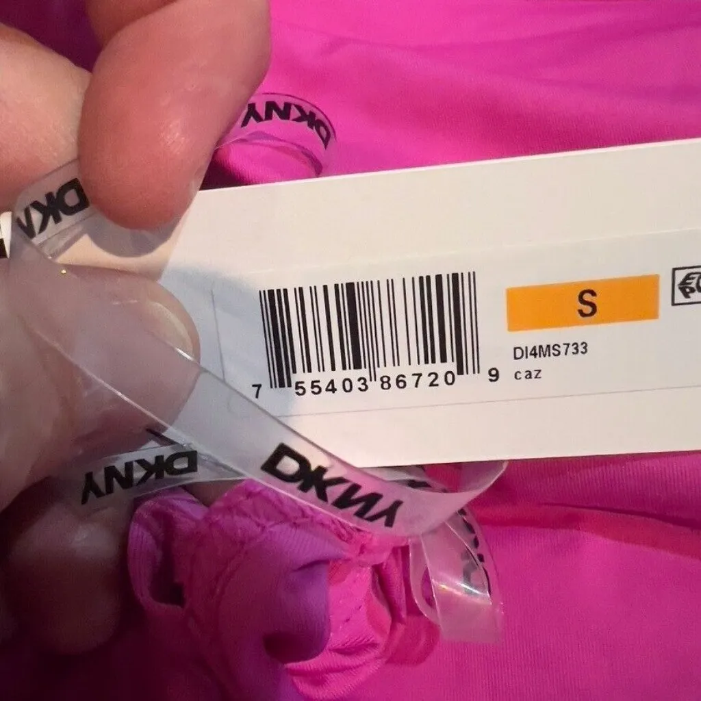 Dkny Women's Tie-Back Halter-Style One-Piece Swimsuit - Carnation Pink Size S - Image 7