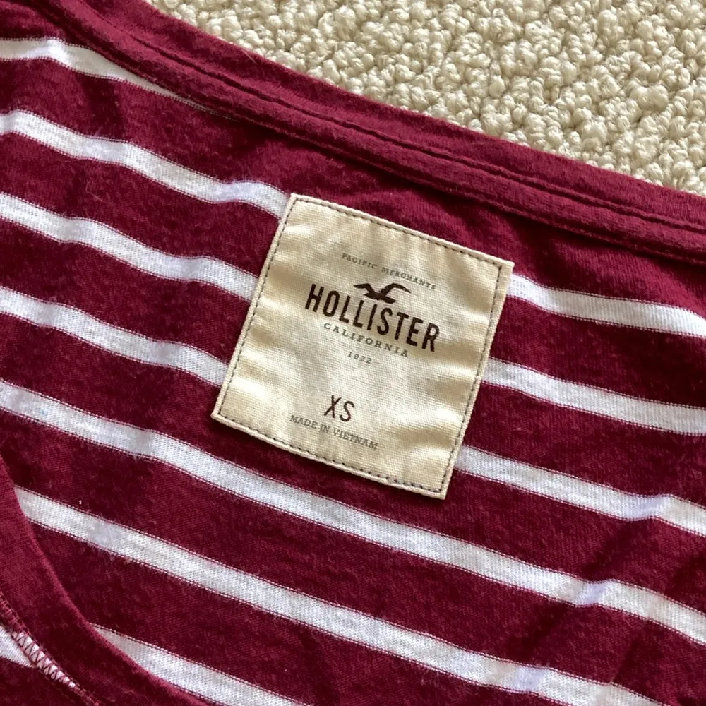 Hollister Striped Boatneck Quarter Length 3/4 Sleeve Shirt Top Blouse Sz XS EUC - Image 2