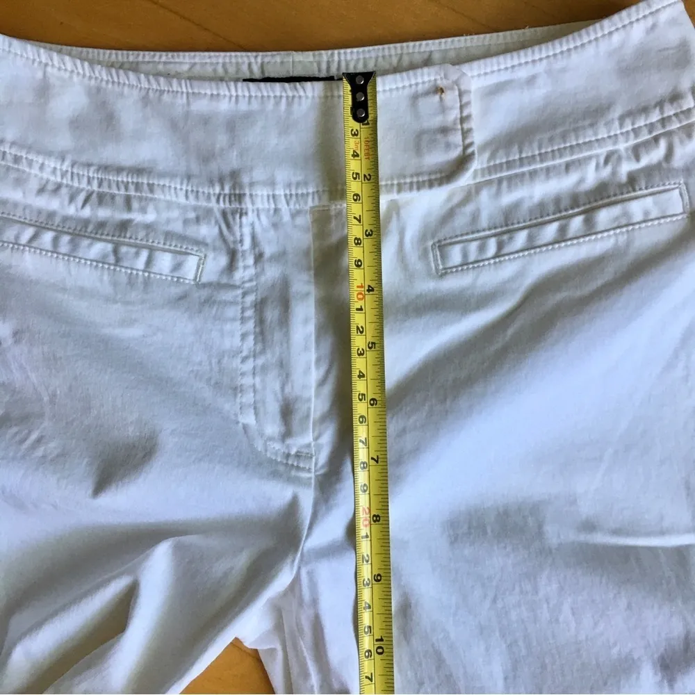 womyn Kate Crop Capri Pant, Straight, Wide Leg, Mid Rise, White, Size 4 White - Image 13