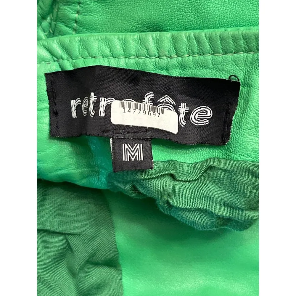 retrofete Joelle Leather Tube Top in Green Medium Womens Strapless Tank - Image 10