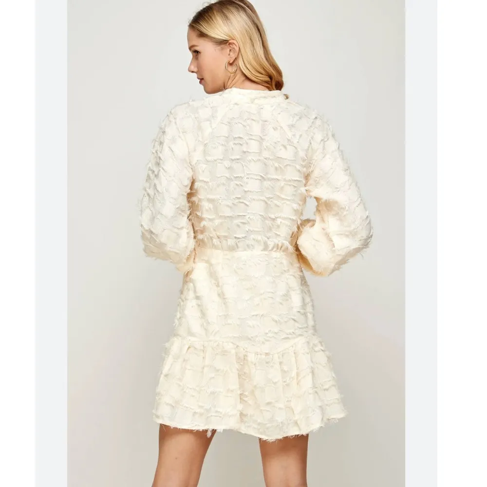 Ellison,Buttery Creamy Layers Of Fringes, Side Zipper,Excellent Condition Small - Image 2