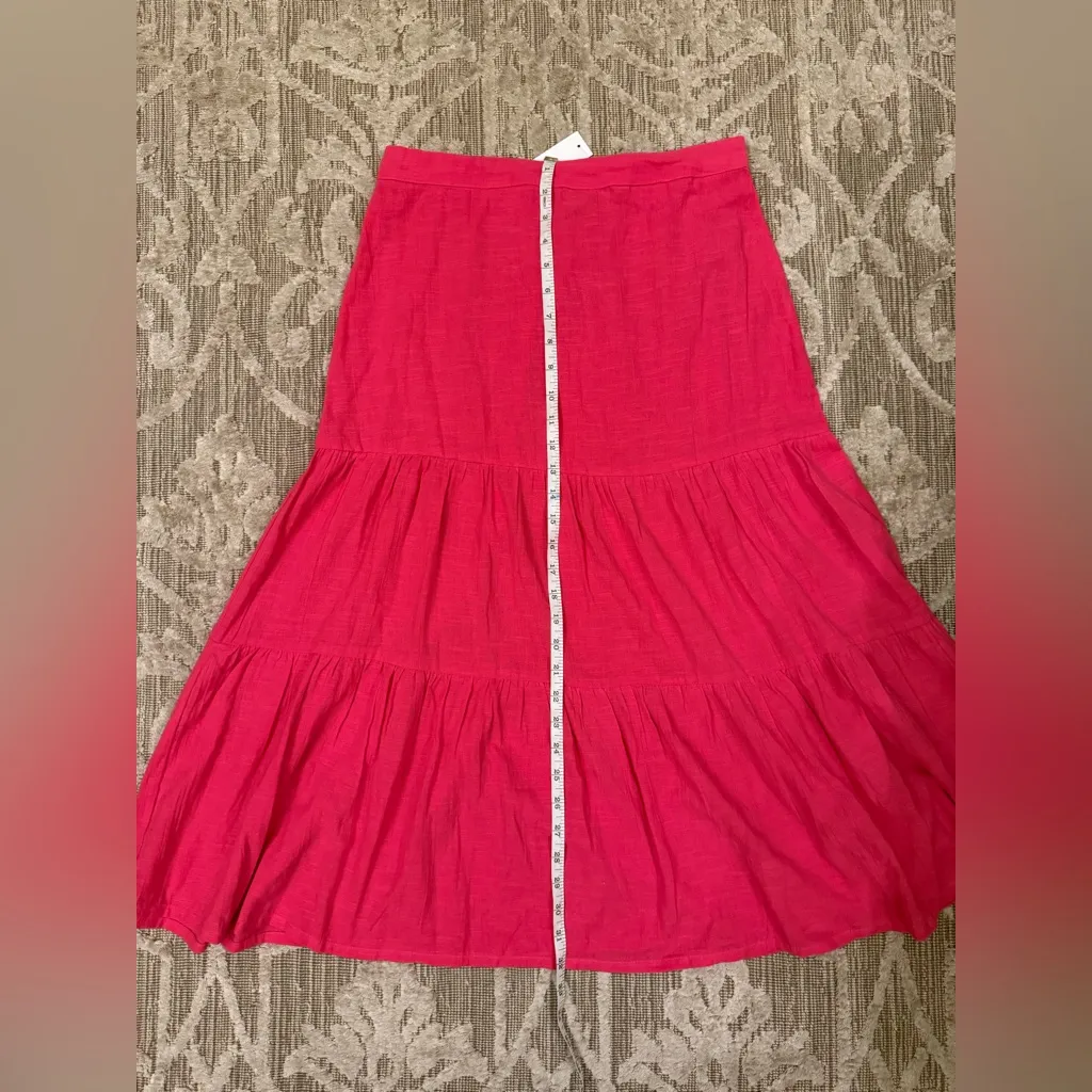 ASOS lisla & Bird tiered beach skirt pink US Size 8 UK Size 12 100% Cotton NWT - Image 10