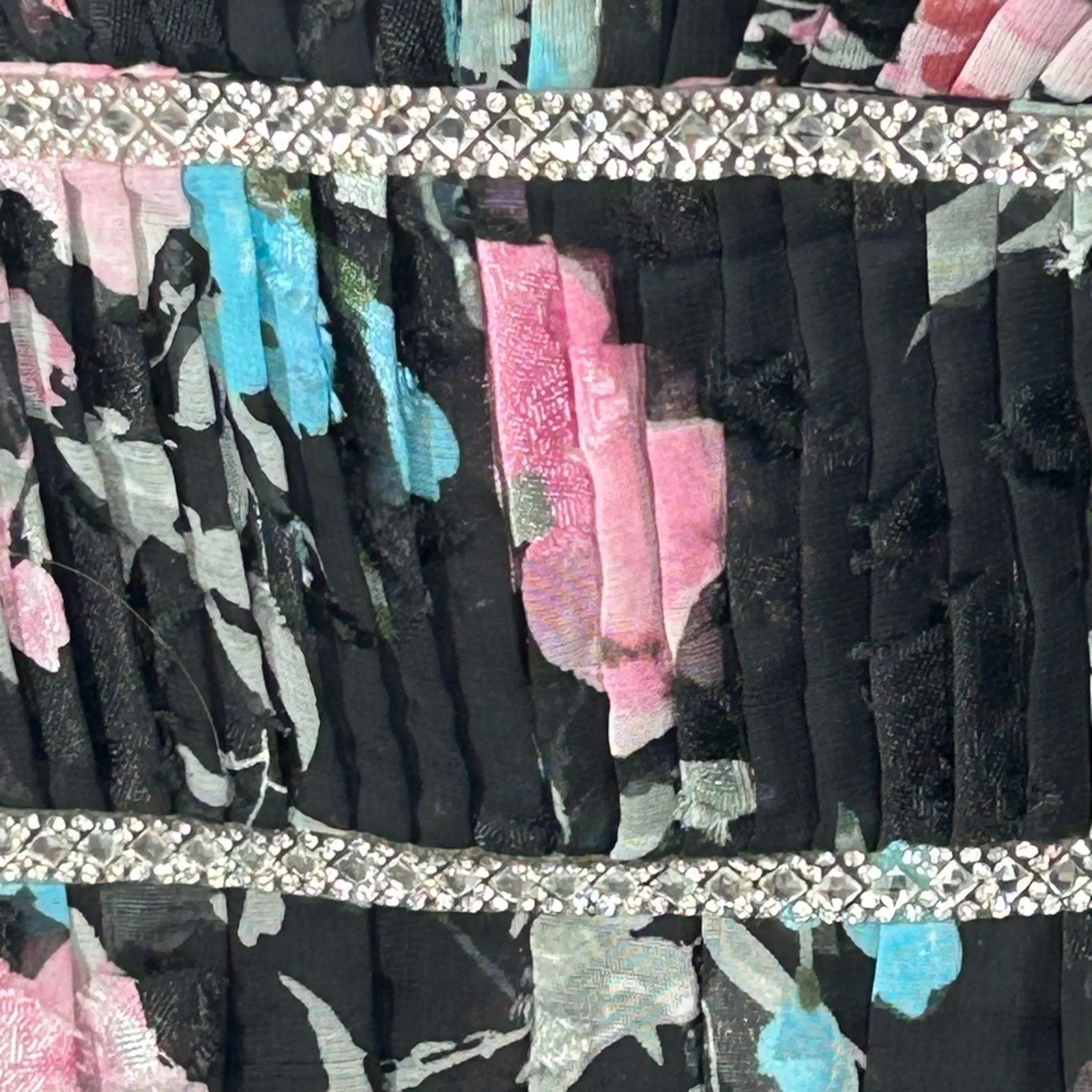 Alex Evenings NWT Black Floral Rhinestone Maxi Dress Size M Formal Wedding Gala - Image 11