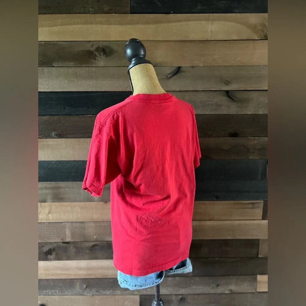 Vintage 90's Ford Mustang Red Short Sleeve T - Image 5