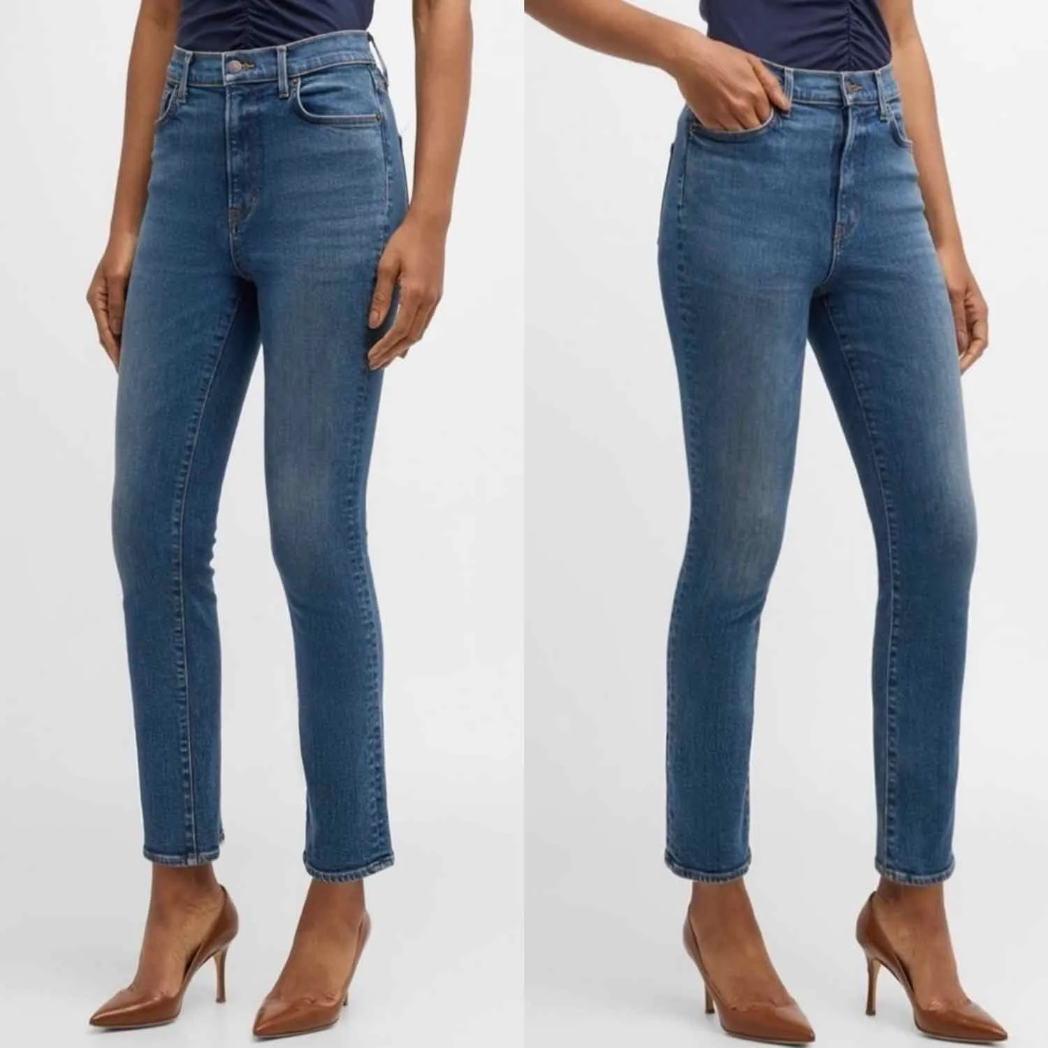 Veronica Beard Ryleigh Ankle High Rise Slim Jeans Vintage Rain Size 29 Blue - Image 8