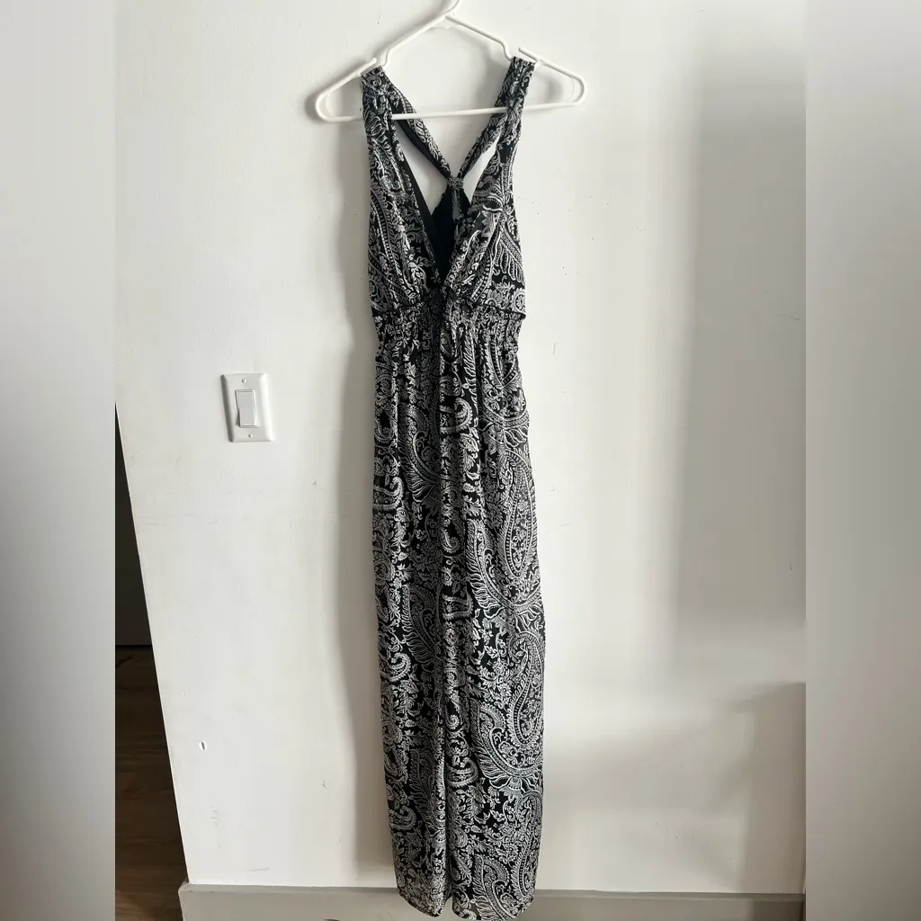 NWT Motherhood Maternity Black & White Paisley Maxi Dress Size S - Image 5