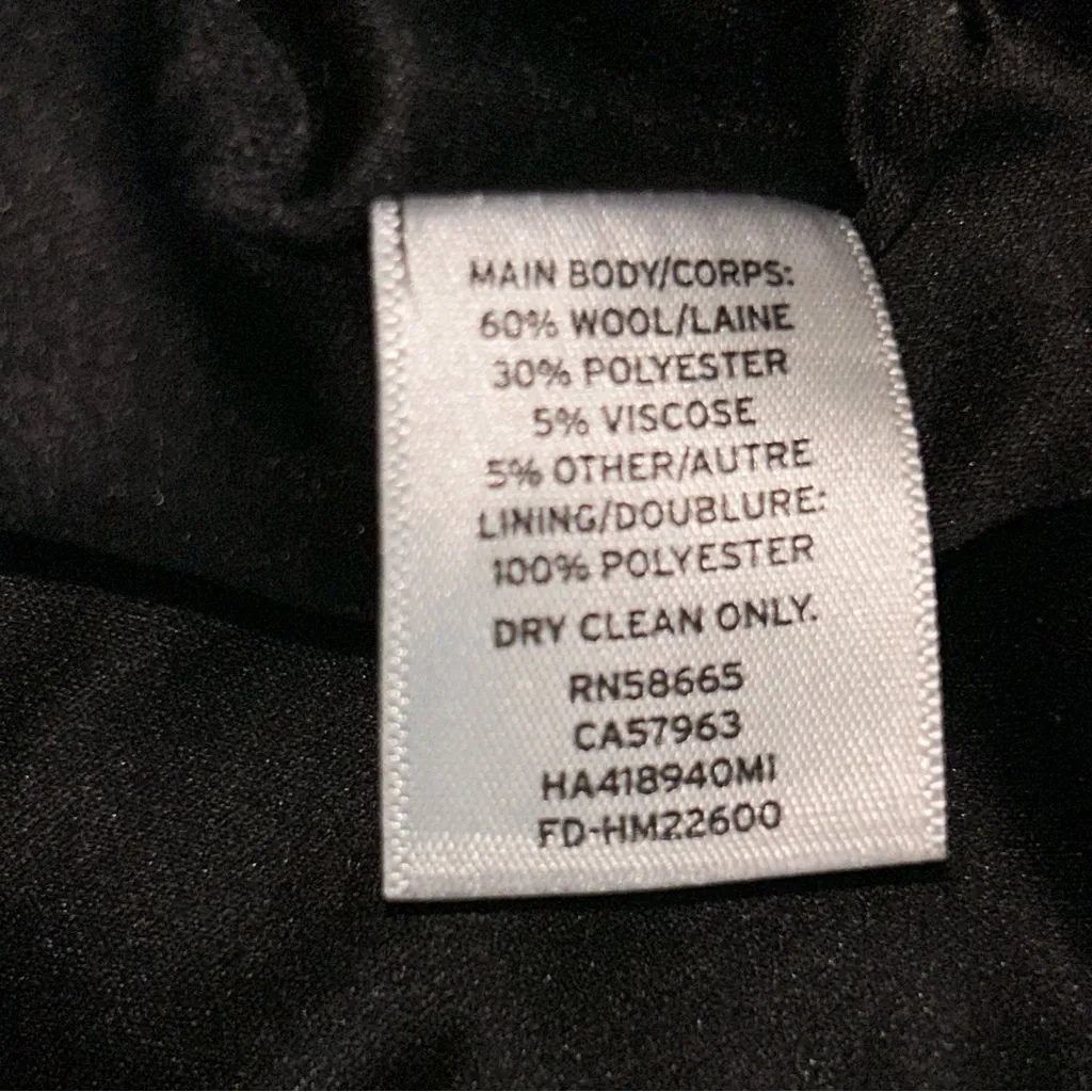 Halogen Elegant Black Pea Coat - Image 4