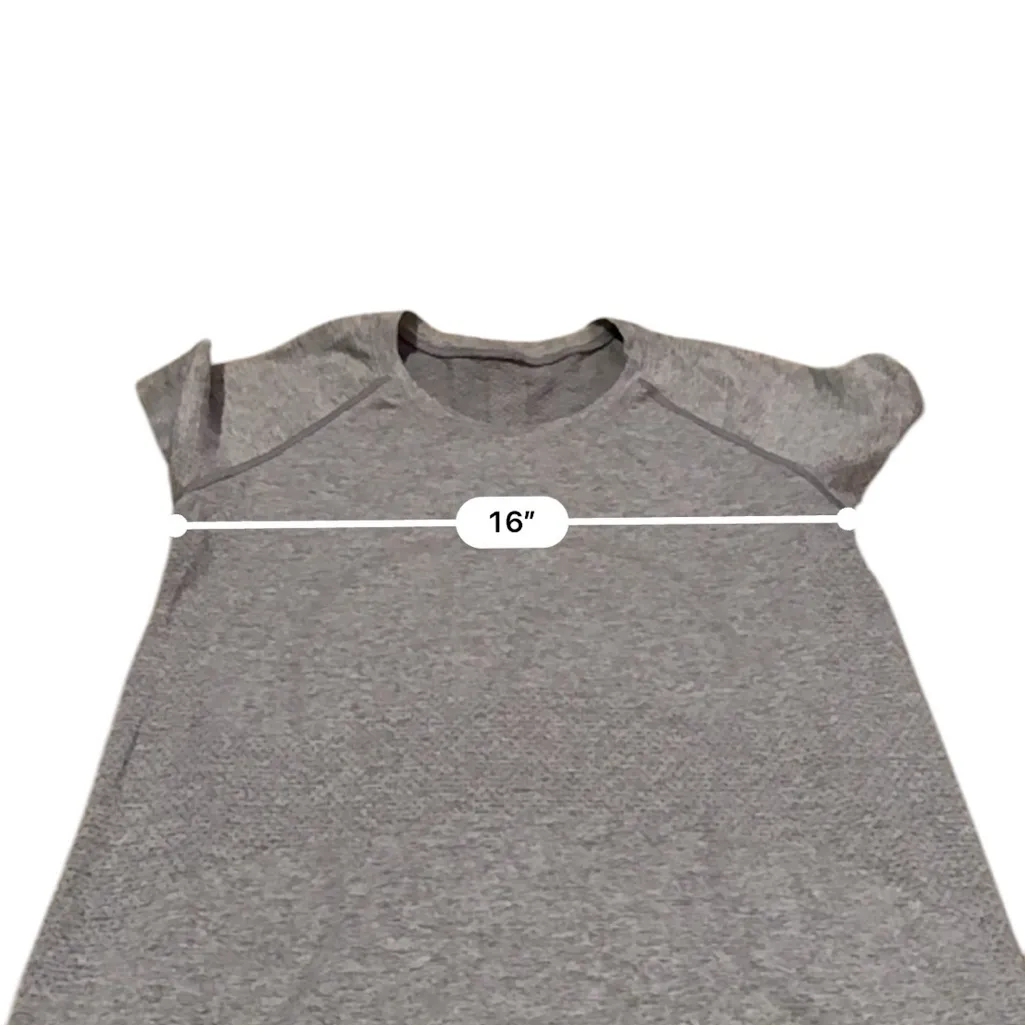 Lululemon Swiftly Tech Short Sleeve Activewear Shirt in Gray/Slate Sz‎ 10 - Image 7