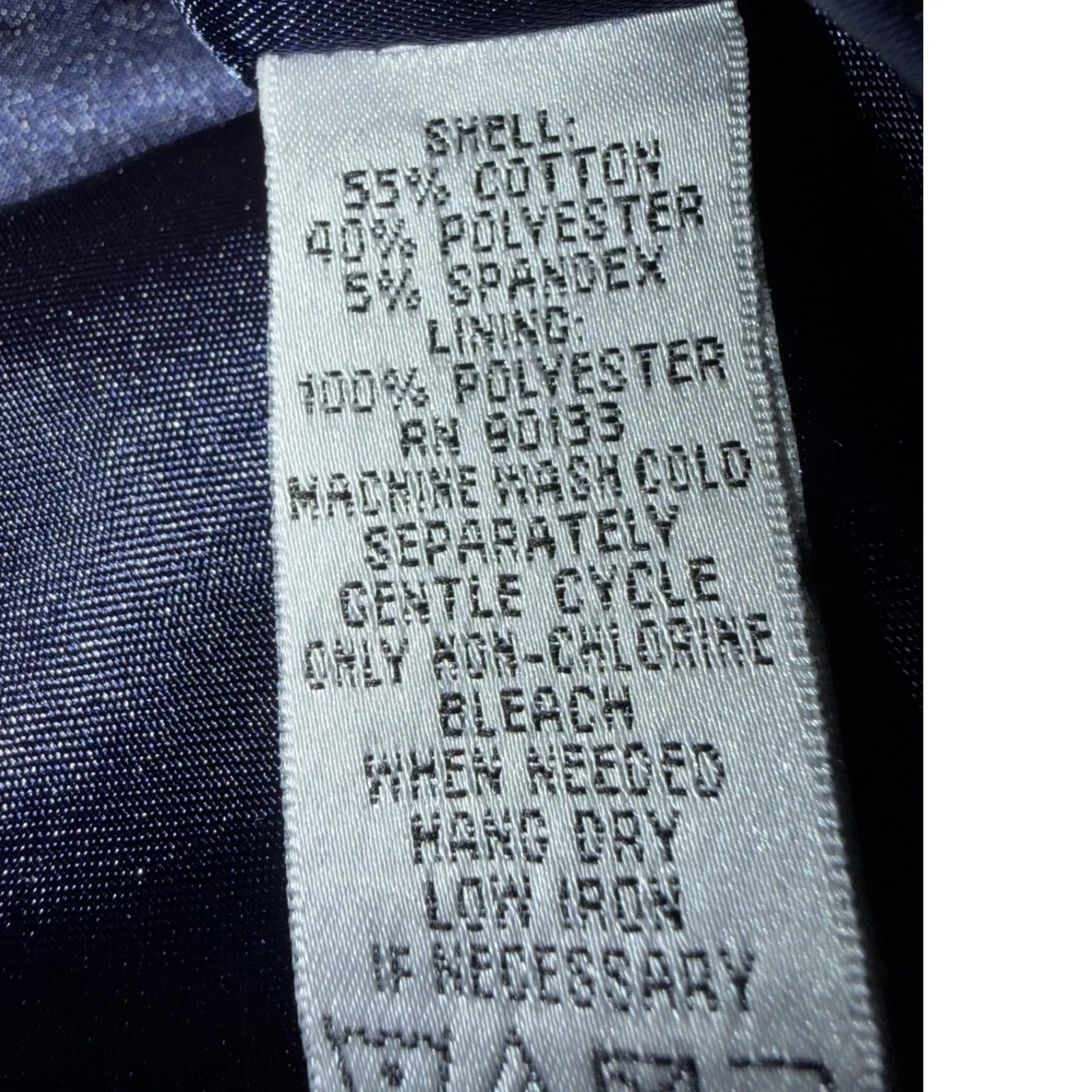 Joan Rivers Satin Trench Coat Navy Blue Button Front vintage Size S - Image 4