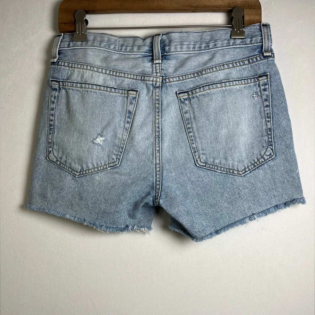 Rag & Bone Women’s Martin Denim Cut Off Short Sz 24 Raw Hem Frayed - Image 4