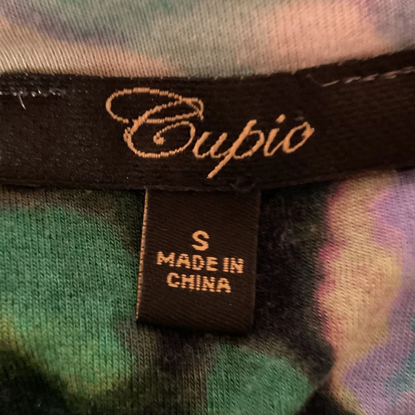 Cupio Floral Print Long Sleeve Scoop Neck Stretch Pullover Mini Dress Size Small - Image 6