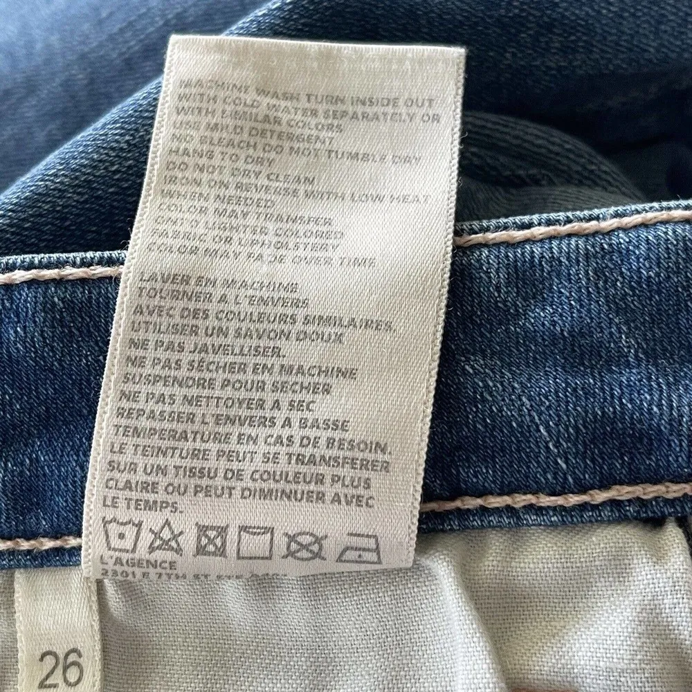 L’Agence SZ 26 Margot Silverlake Skinny Jeans High-Rise Stretch Pockets Zip-Fly - Image 9