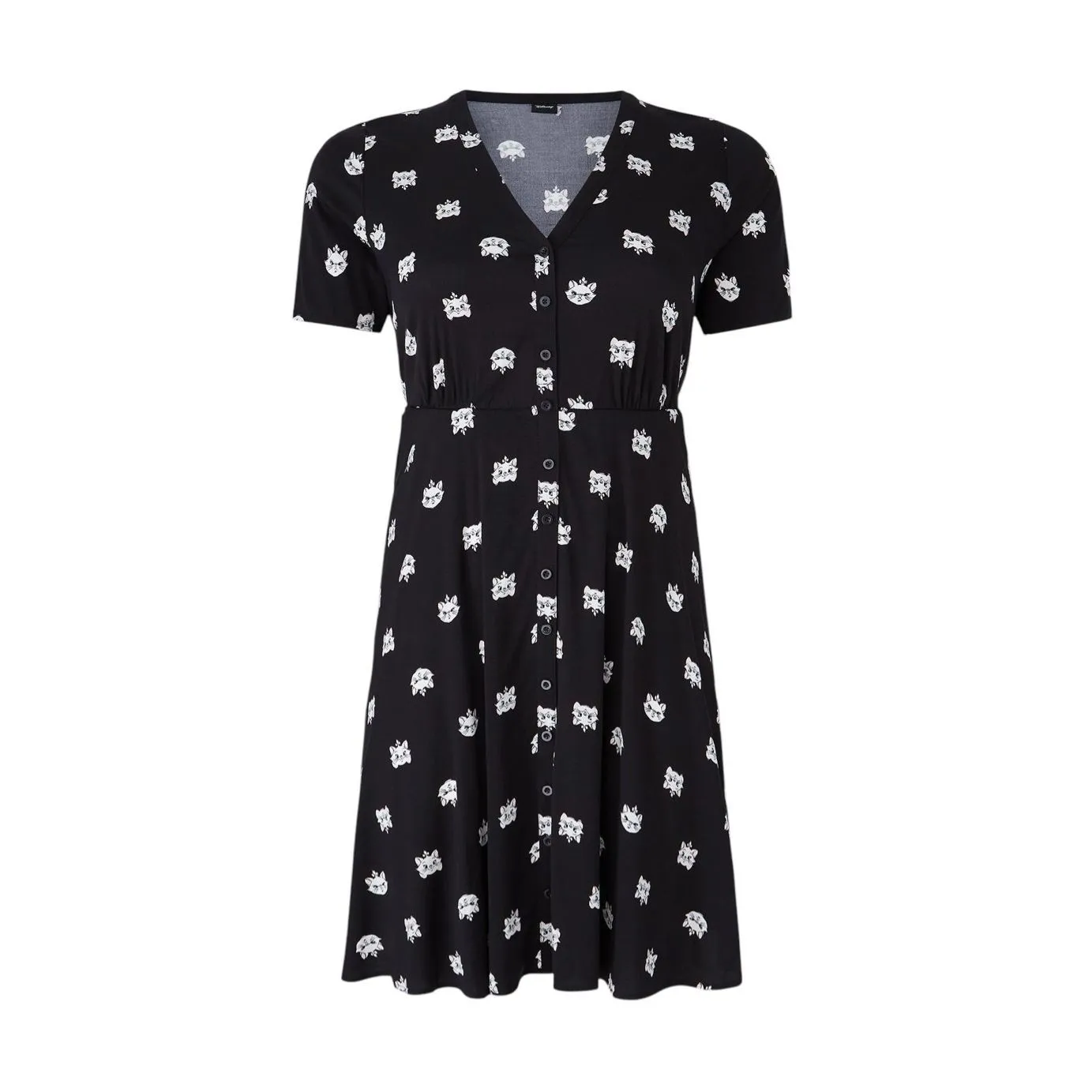 Torrid Disney‎ Plus Size 4X Shirt Dress Midi The Aristocats Black Challis 269 - Image 8