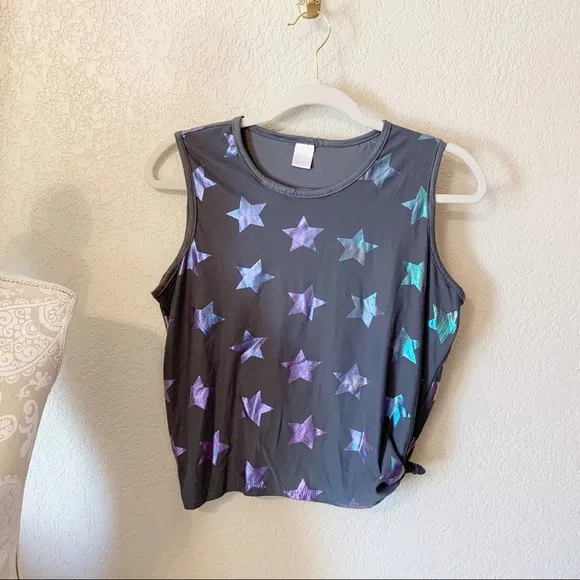 Metallic Star Grey Tank Top - Image 2