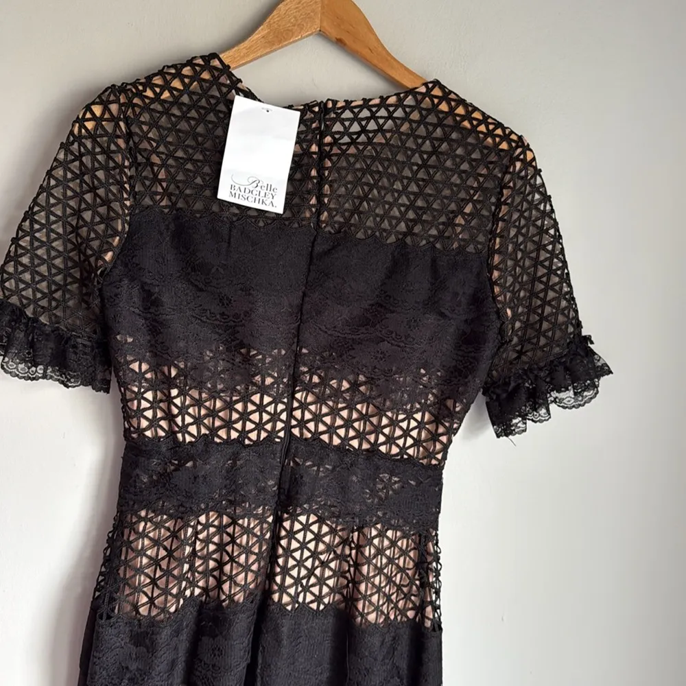 NEW Belle Badgley Mischka Black Lace Gabrielle dress 4 - Image 6
