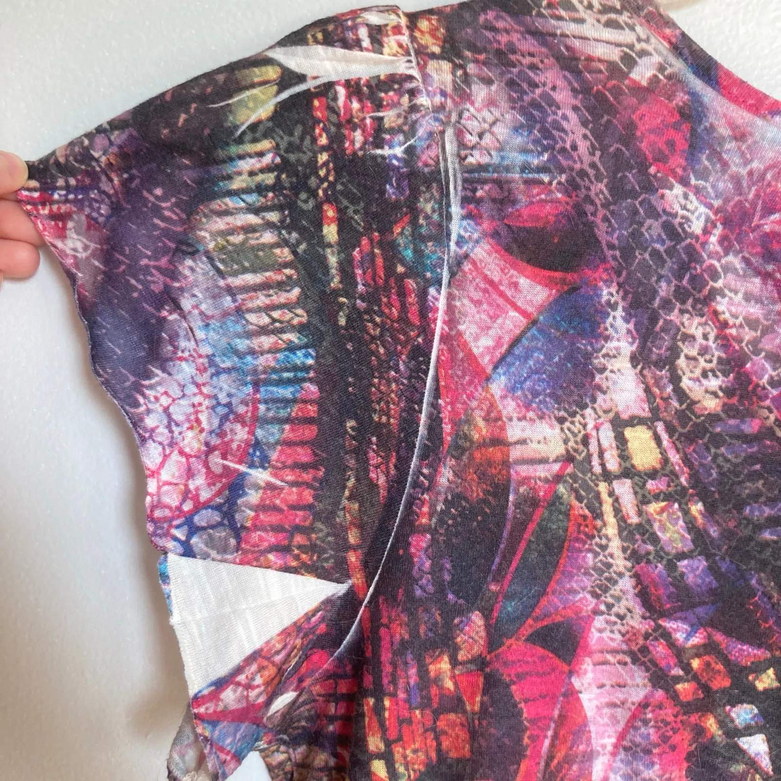 Y2K Apt 9 Womens M Pink Tie Dye Rhinestone Art to Wear Top Hippie Fairy Boho - Image 12