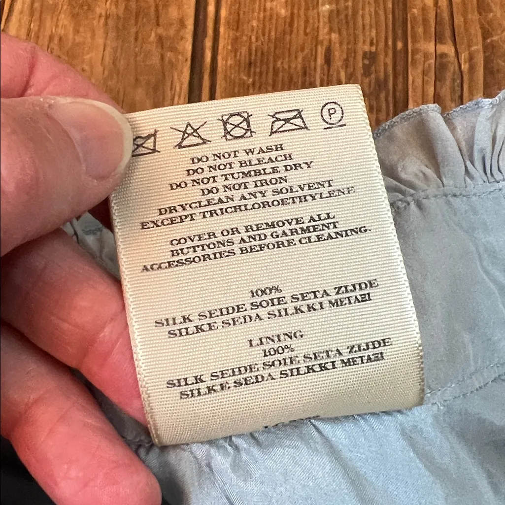 Burberry blue gray ruffle top silk midi skirt rescue me ! - Image 7