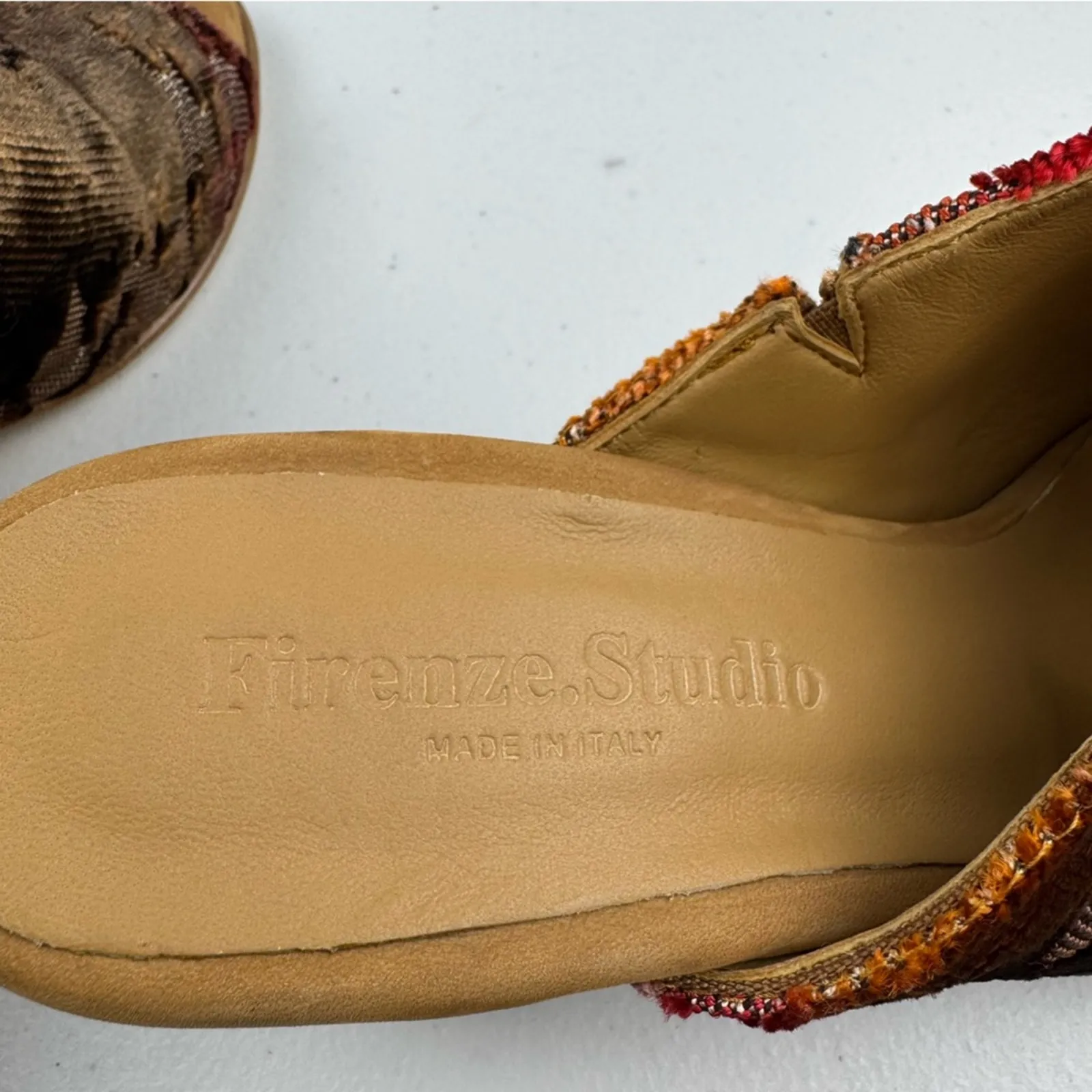 Firenze Studio Garbo Ombré Velvet Burnout Slip-On Mule Block Heel Size 9.5 Italy - Image 11